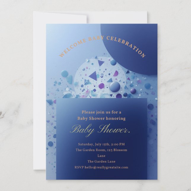 Convites Vintage Floral Baby Shower Invitation – Classic (Frente)