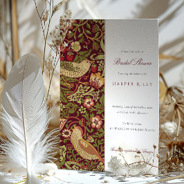 Convites Vintage Floral Bird Themed Chá de panela