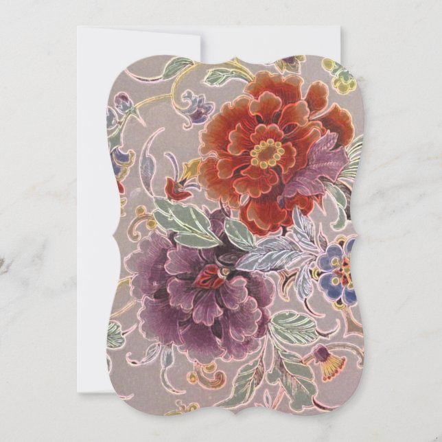 Convites Vintage Floral Birthday Celebration (Frente)