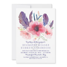 Vintage Floral Boho Watercolor Wedding