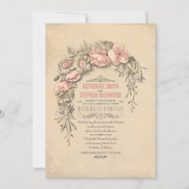 Convites Vintage Floral Botânica Wedding