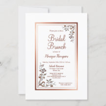 Vintage Floral Dourado Border Bridal Brunch
