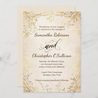 Convites Vintage Floral Engrenando Antigo Dinheiro Estilo E