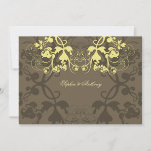 Convites Vintage Floral Flourish Butter Invitation