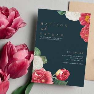 Convites Vintage Floral Invitation