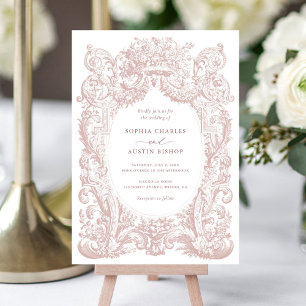 Convites Vintage Floral Victorian Ornament Casamento