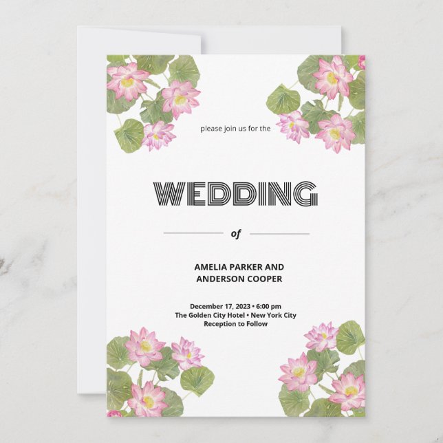 Convites Vintage Floral Wedding (Frente)