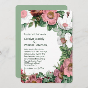 Convites Vintage Floral Wedding