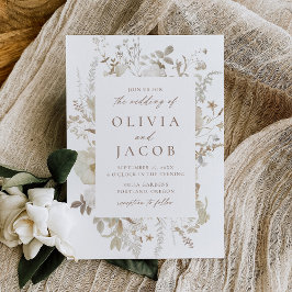 Convites Vintage Floral Wedding Elegante
