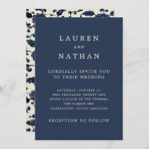 Vintage Floral Wedding | Marinho e Creme