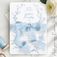 Vintage Floral Wreath Dusty Blue Elegant Casamento