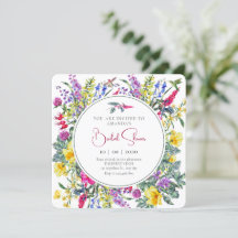 Vintage Flores selvagens Buquê Floral colorido