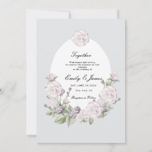 Convites Vintage Flower chic Watercolor Casamento Floral