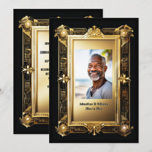 Convites Vintage foto aposentadoria farewell party retro ch