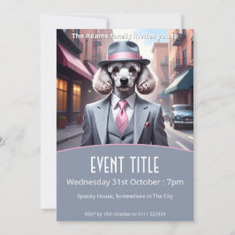 Convites Vintage Gangster Poodle