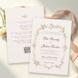 Convites Vintage Garden Ethereal Floral All One Wedding