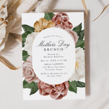 Vintage Garden Floral Frame Dia de as mães Brunch