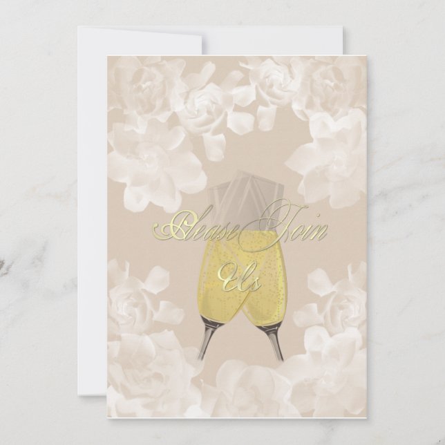 Convites Vintage Gardenia Noivado (Frente)