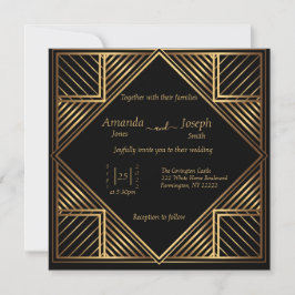 Convites Vintage Gatsby Style Invitation