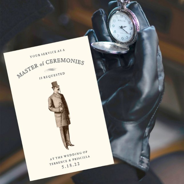 Convites Vintage Gent | Mestre das Cerimônias (Criador carregado)