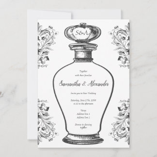 Convites Vintage Glam Victorian Moody Potion Casamento