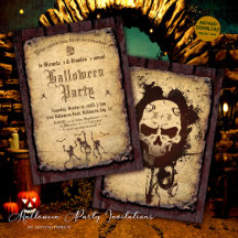 Vintage Gothic Bloddy Scull Halloween