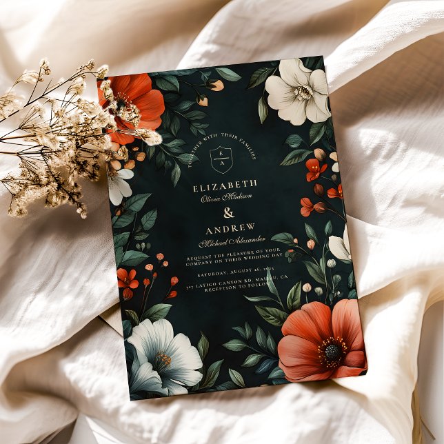 Convites Vintage Gothic Fall (Criador carregado)