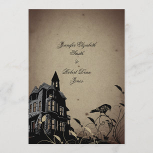 Convites Vintage Gothic House Invitation