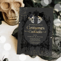 Vintage Gothic Skull Invitat do Partido Adulto Hal