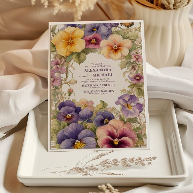 Convites Vintage Green e Dourada Arte Nouveau Mucha (Criador carregado)