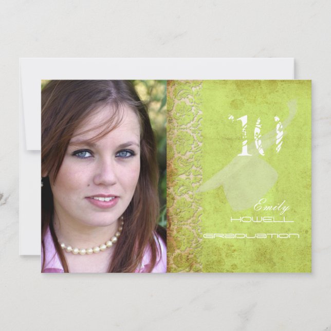 Convites Vintage/Grunge/Damask/Graduações (Frente)