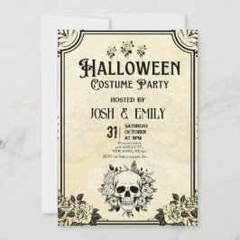 Convites Vintage Halloween Figurume Party Adulto Pumpkin