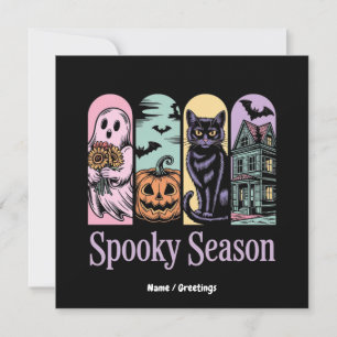 Convites Vintage Halloween Horror Spooky Season Cute Creepy