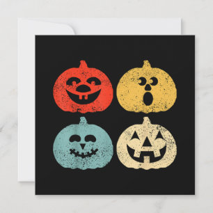 Convites Vintage Halloween Pumpkin Funny Retro Gift