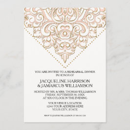 Convites Vintage Handkerhead Lace Janto de ensaio moderno