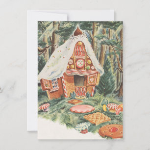 Convites Vintage Hansel e Gretel Funny Housearming Party