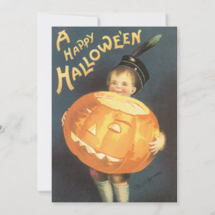 Convites Vintage Happy Halloween, Partido Ellen Clapsaddle