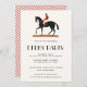 Convites Vintage Horse Race Jockey Derby (Frente/Verso)