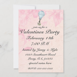 Convites Vintage Hot Air Balloon Ride Namorados Invasões