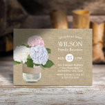 Convites Vintage Hydrangea Mason Jar Family Reunion<br><div class="desc">Vintage Hydrangea Mason Jar Family Reunion Invtions.</div>