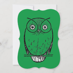 Convites Vintage Impressão Owl Hoot