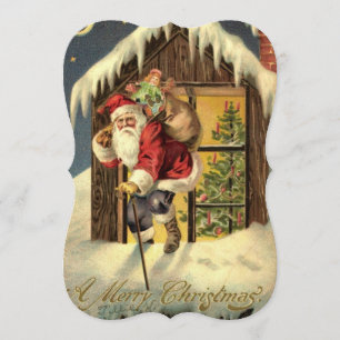 Convites Vintage: janta de Natal -