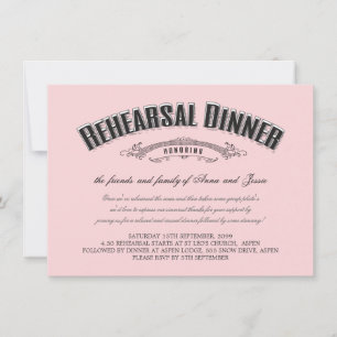 Convites Vintage Janto de ensaio de casamentos cor-de-rosa-