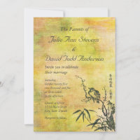 Vintage Japonês Bird Wedding