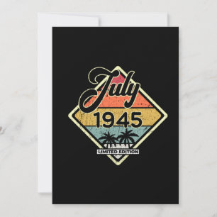 Convites Vintage julho 75 Ano 1945 75º presente de aniversá