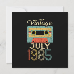 Convites Vintage julho de 1985 35º aniversário 35 anos Pres