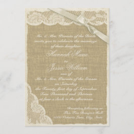 Convites Vintage Lace e Burlap
