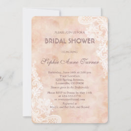 Convites Vintage Lace Rosas Antiga Chá de panela de Papel C