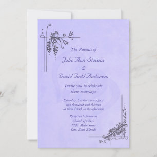 Convites Vintage Lavanda Wedding