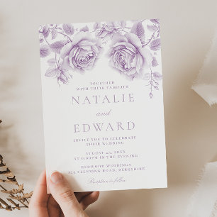 Convites Vintage Lavandas Casamento Maravilhoso